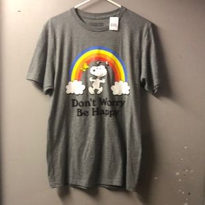 Peanuts Snoopy Tshirt, Be Happy NWT size Medium Unisex